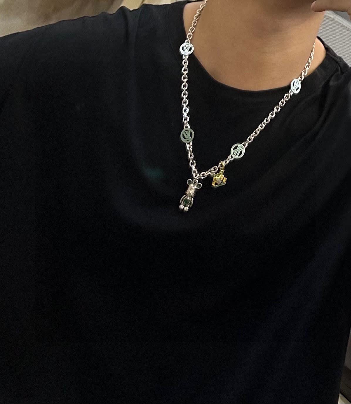 Louis Vuitton Silver Charm Necklace